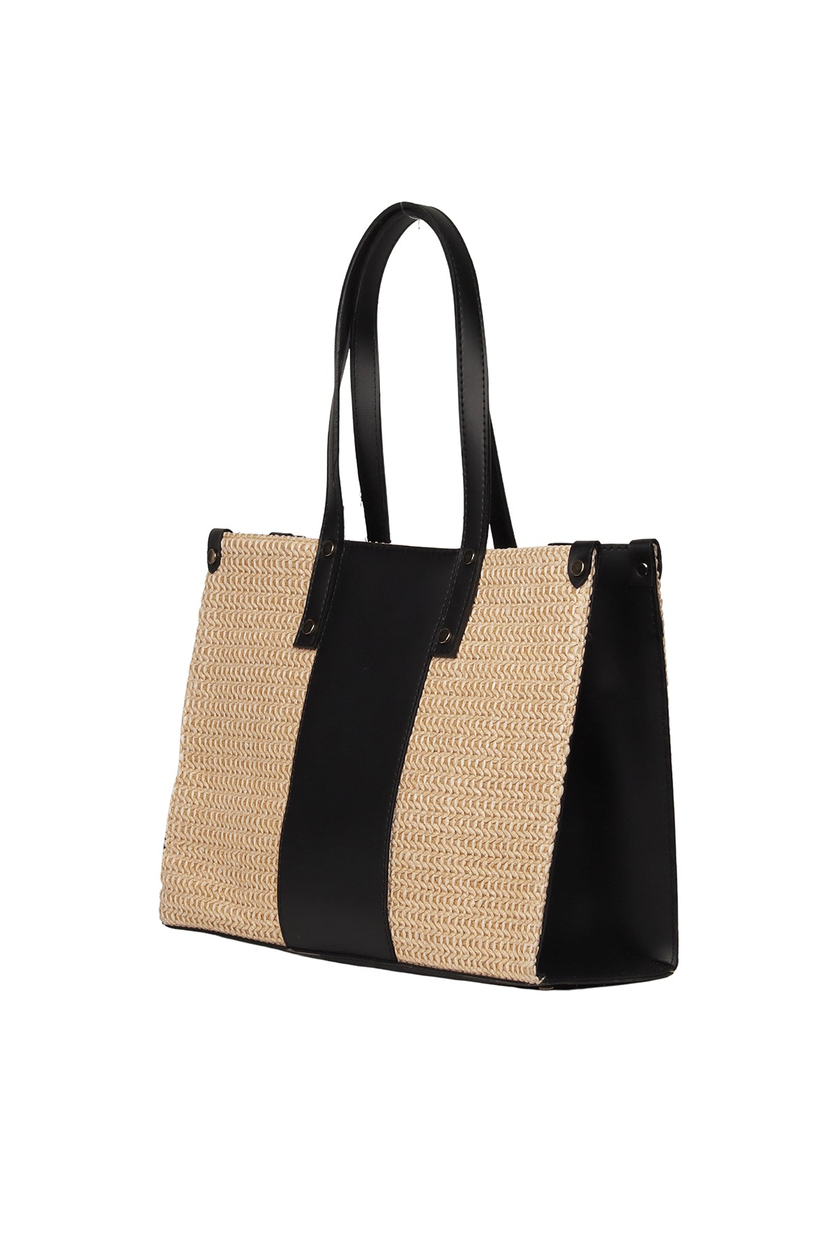 Midnight Black Ivy Woven Shoulder Bag Source