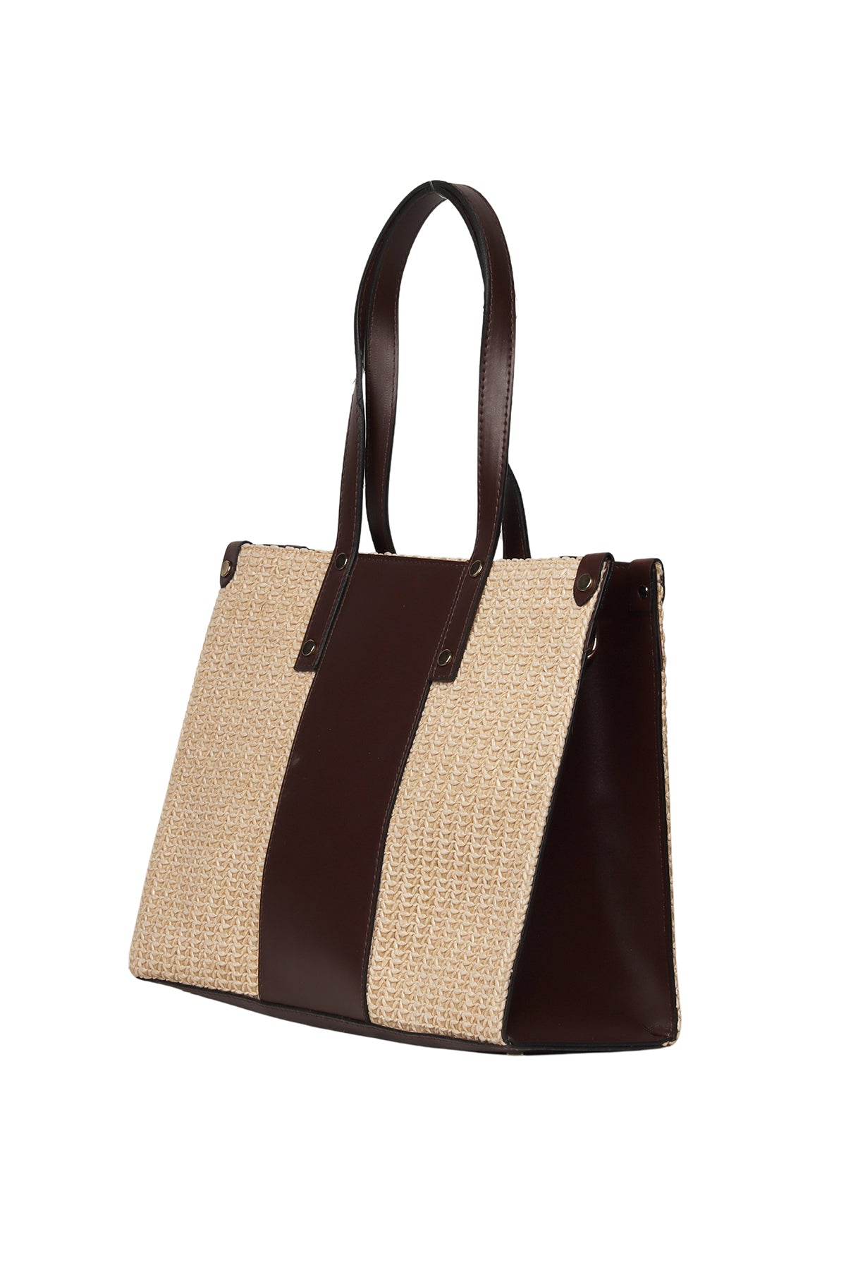 Dark Cocoa Ivy Woven Shoulder Bag Source