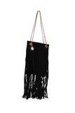 Black Madison Fringe Shoulder Bag Source
