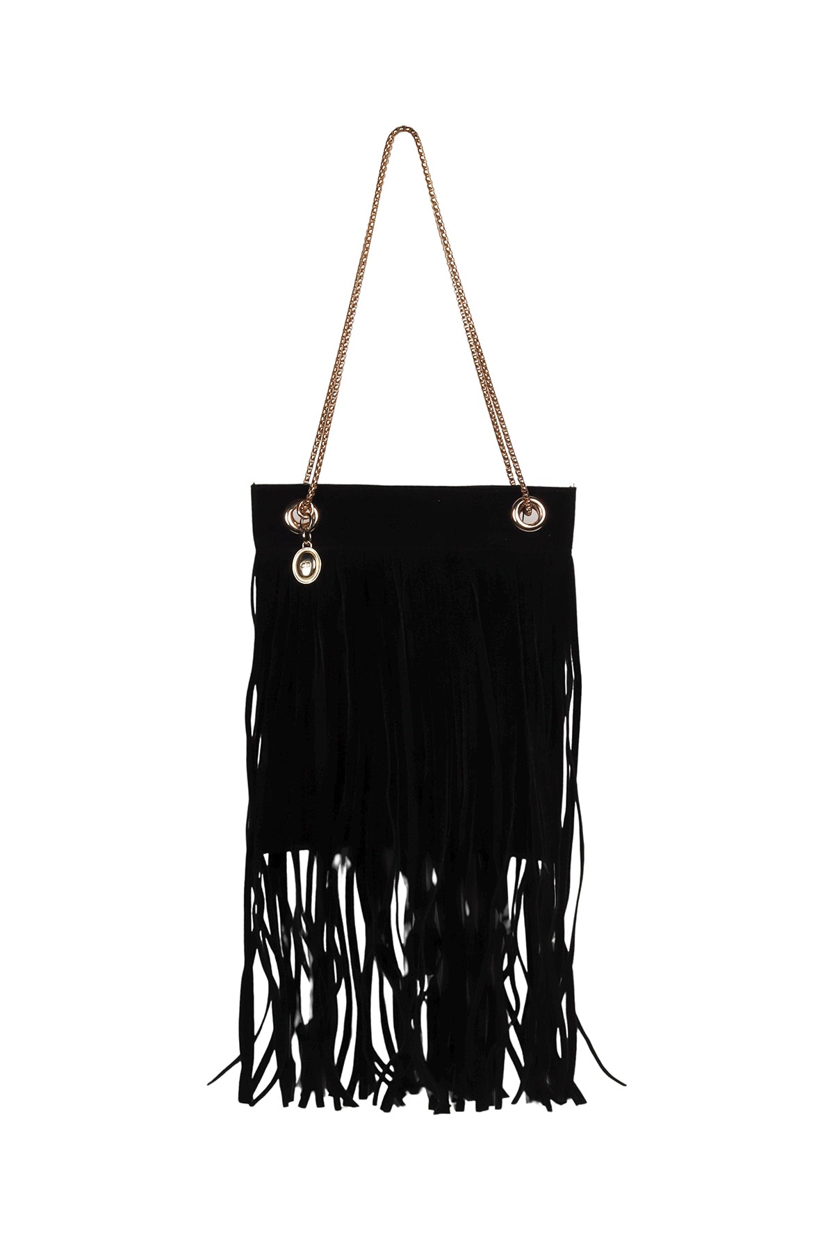 Black Madison Fringe Shoulder Bag Source