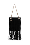 Black Madison Fringe Shoulder Bag Source