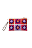 Violet Bloom Embroidered Wristlet Source