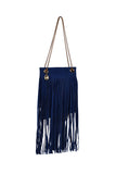 Royal Blue Madison Fringe Shoulder Bag Source