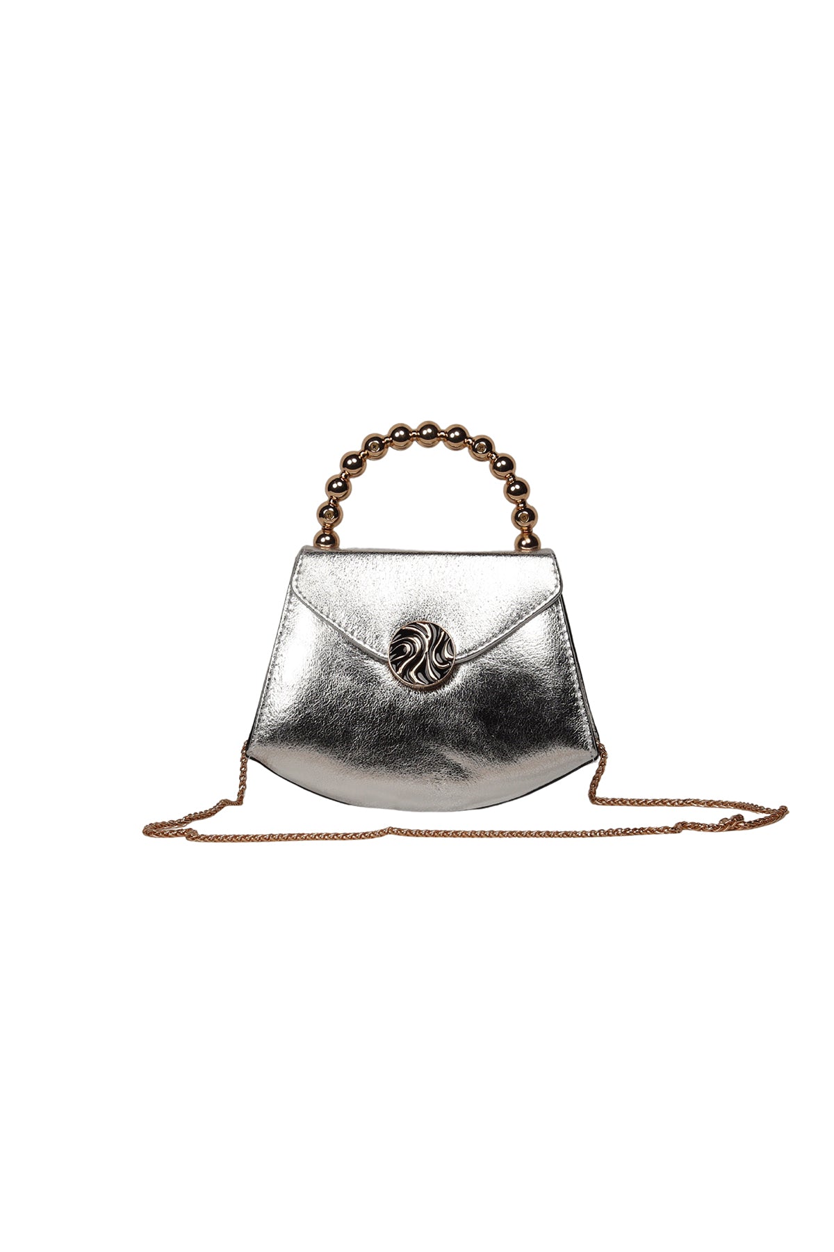 Silver Celeste Mini Top Handle Bag Source