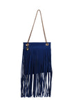 Royal Blue Madison Fringe Shoulder Bag Source