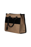 Tan & Noir Sleek Work Handbag Source