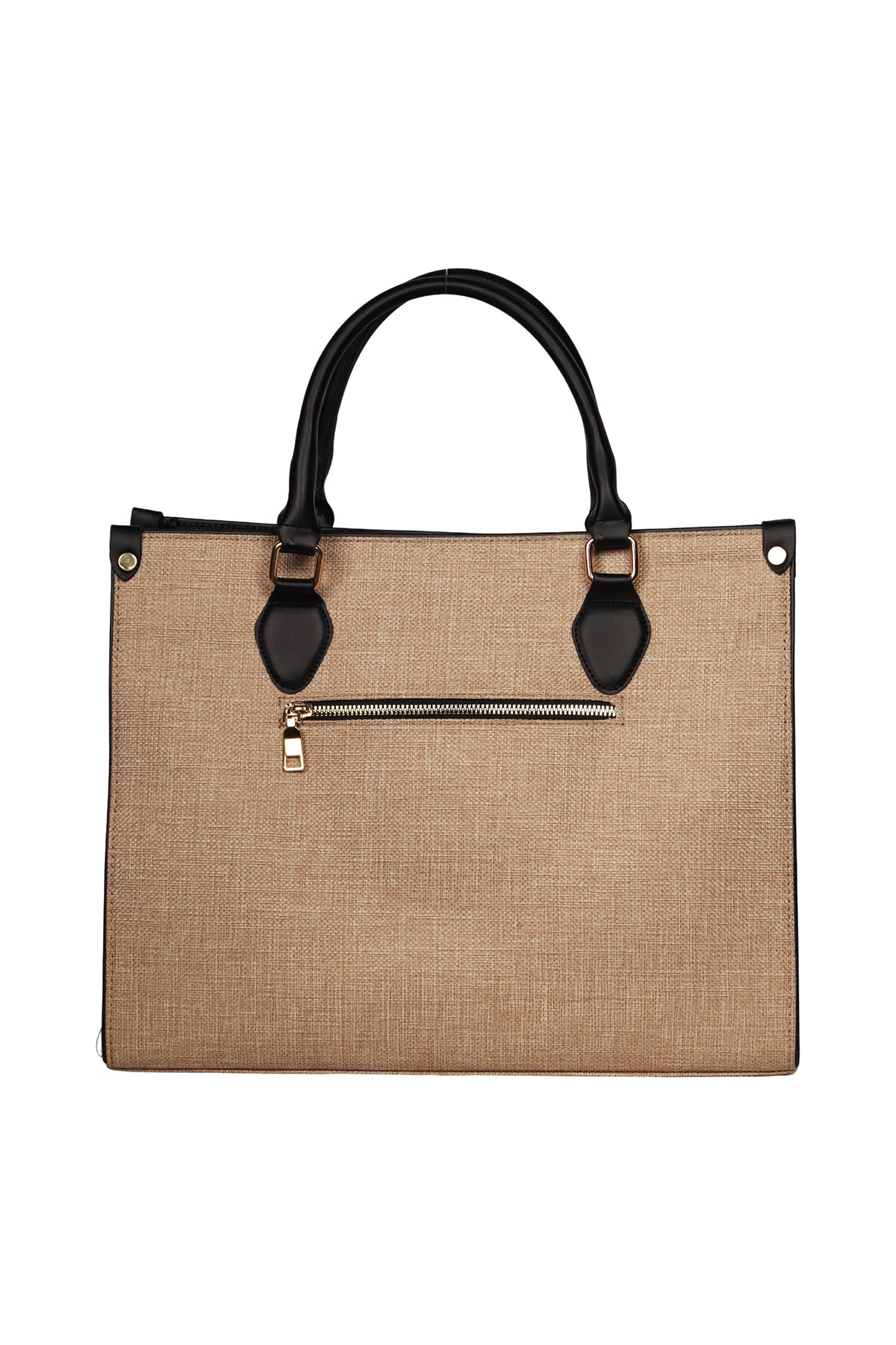 Tan & Noir Sleek Work Handbag Source