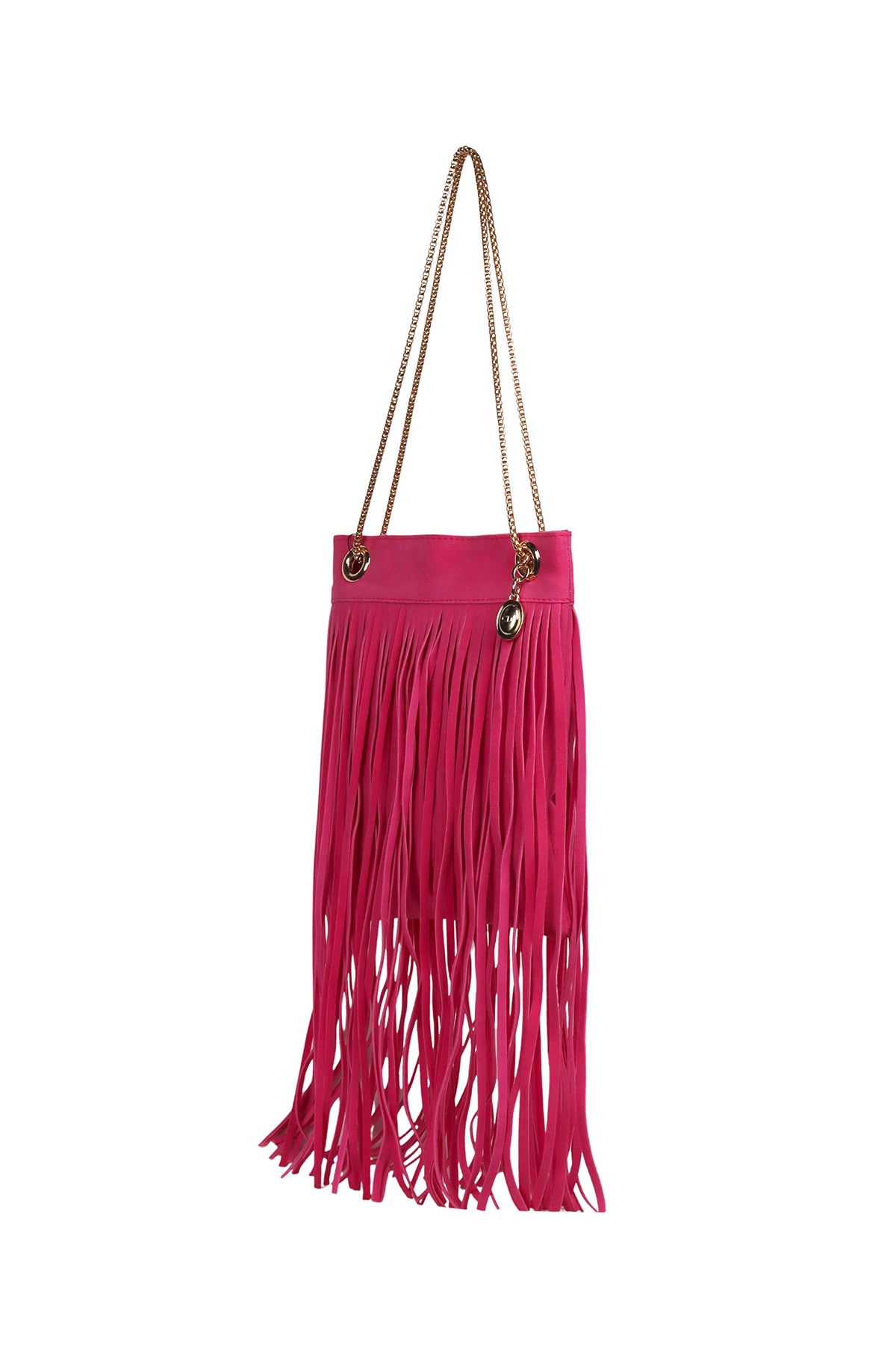 Hot Pink Madison Fringe Shoulder Bag Source