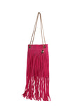 Hot Pink Madison Fringe Shoulder Bag Source