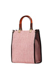 Blush Pink Amelia Woven Handle Bag Source