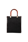 Black Amelia Woven Handle Bag Source