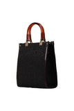 Black Amelia Woven Handle Bag Source