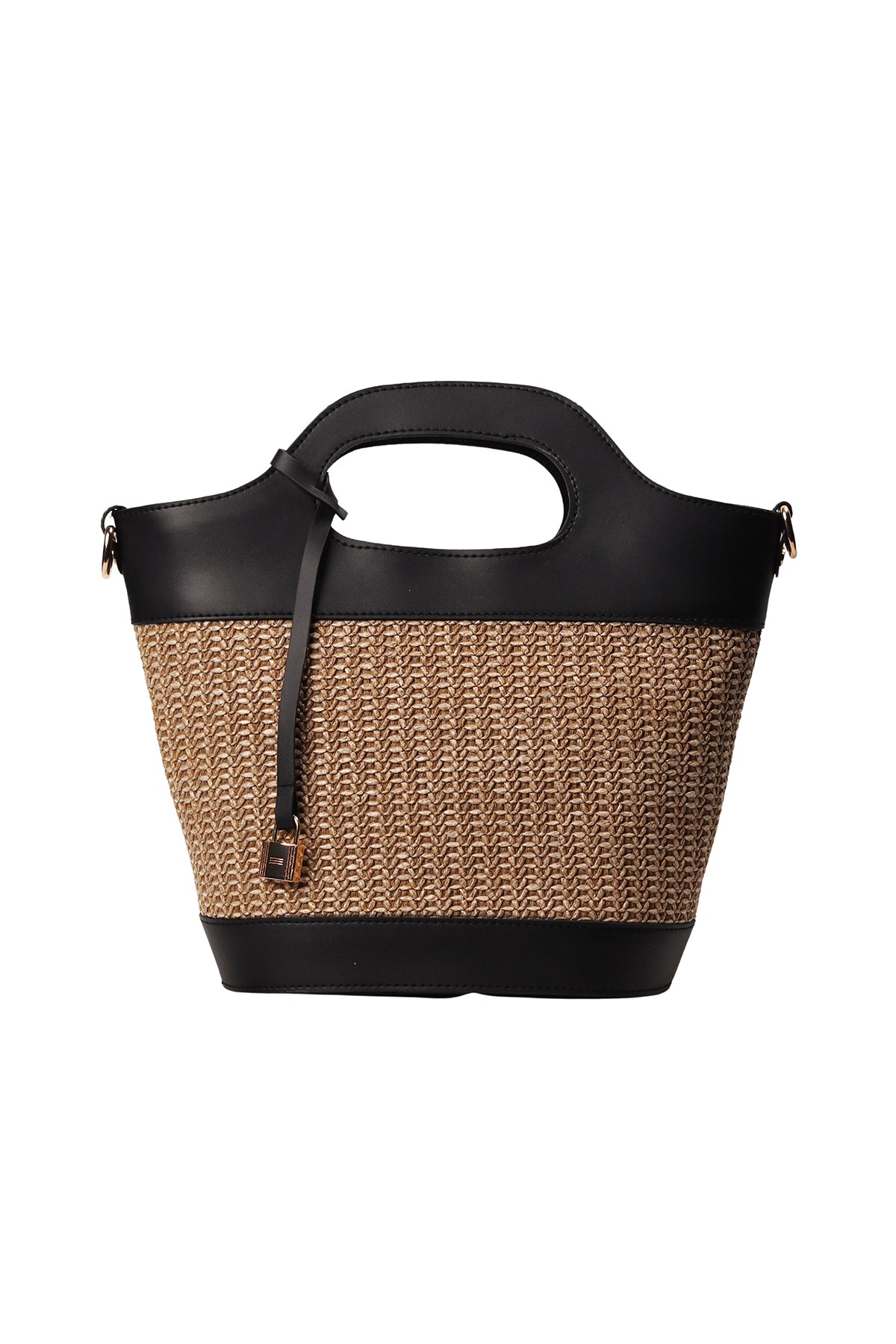 Tan & Black Bella Lock Tote Source