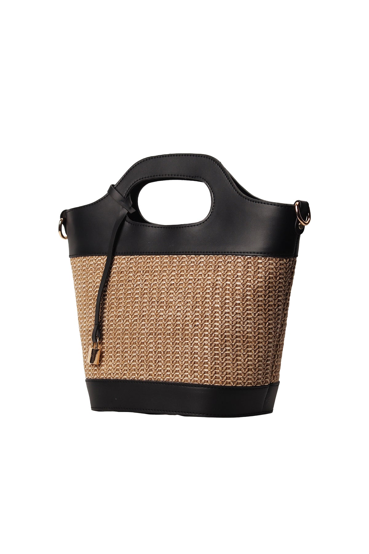 Tan & Black Bella Lock Tote Source