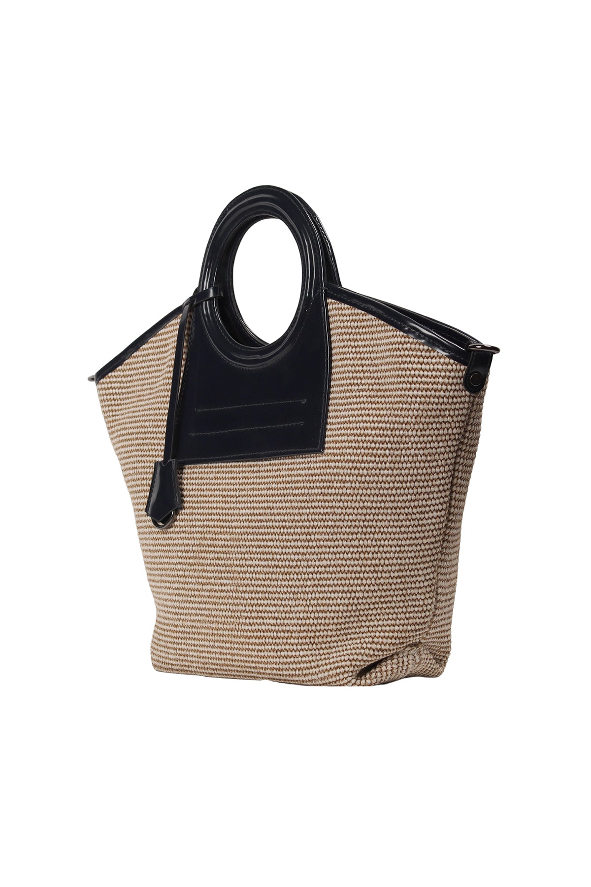 Beige Havana Round Handle Tote Source