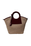 Wine Red Havana Round Handle Tote Source