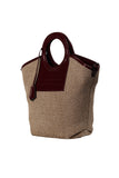 Wine Red Havana Round Handle Tote Source