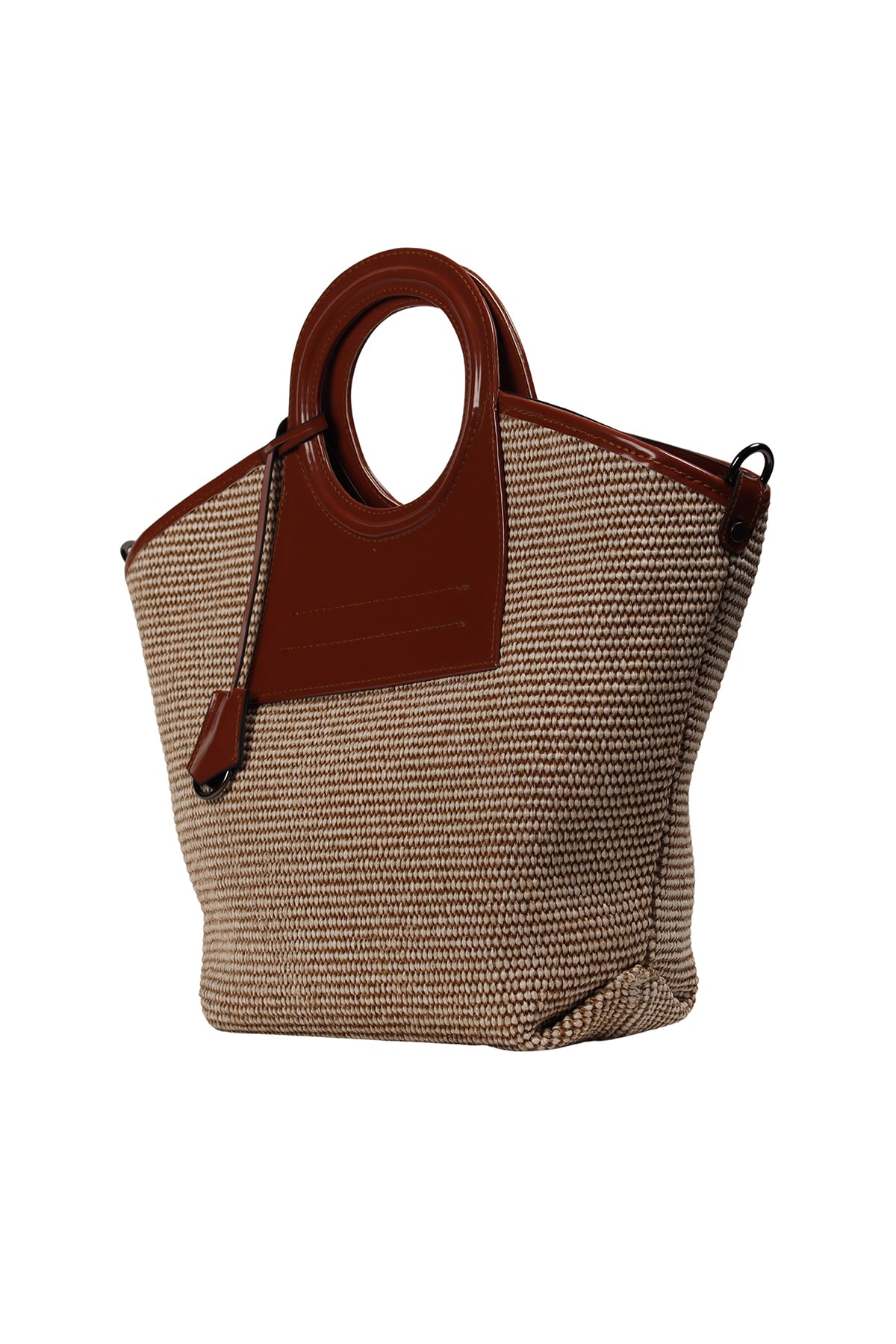 Cognac Havana Round Handle Tote Source