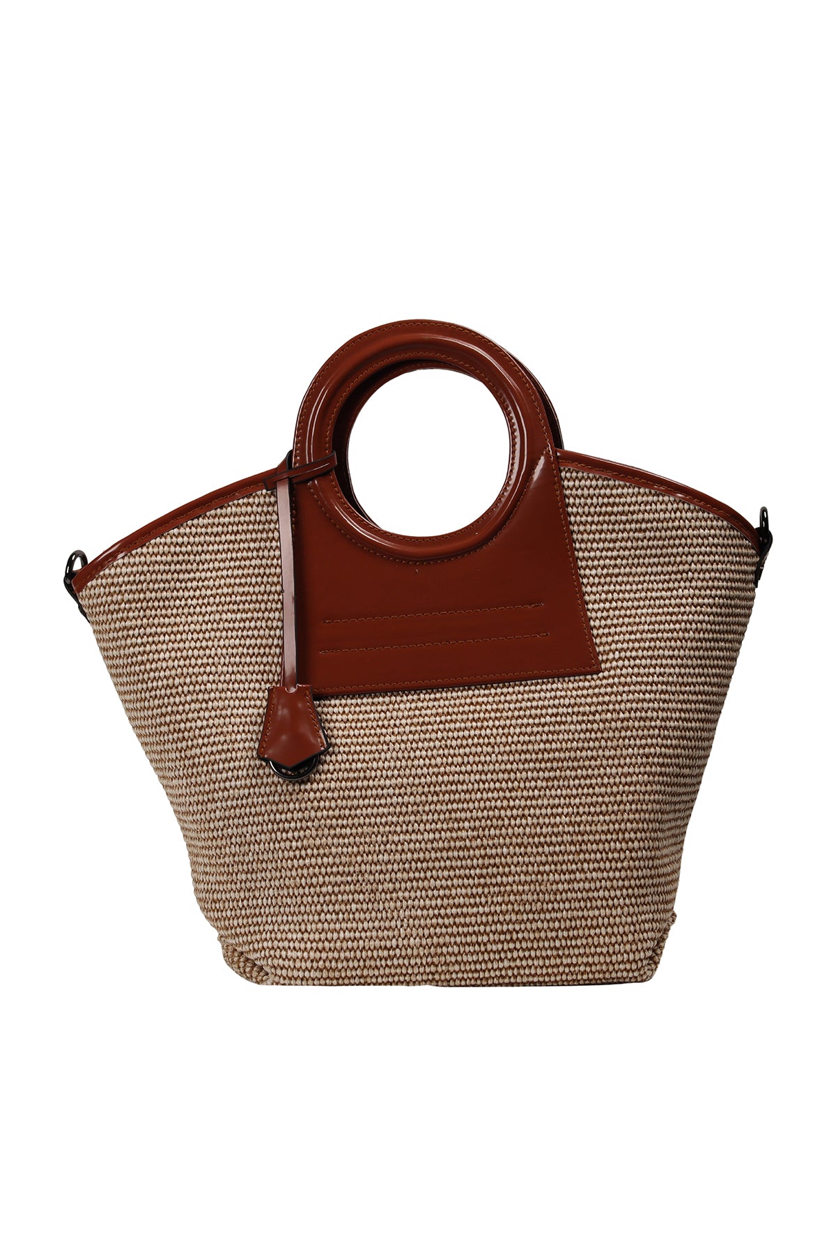Cognac Havana Round Handle Tote Source