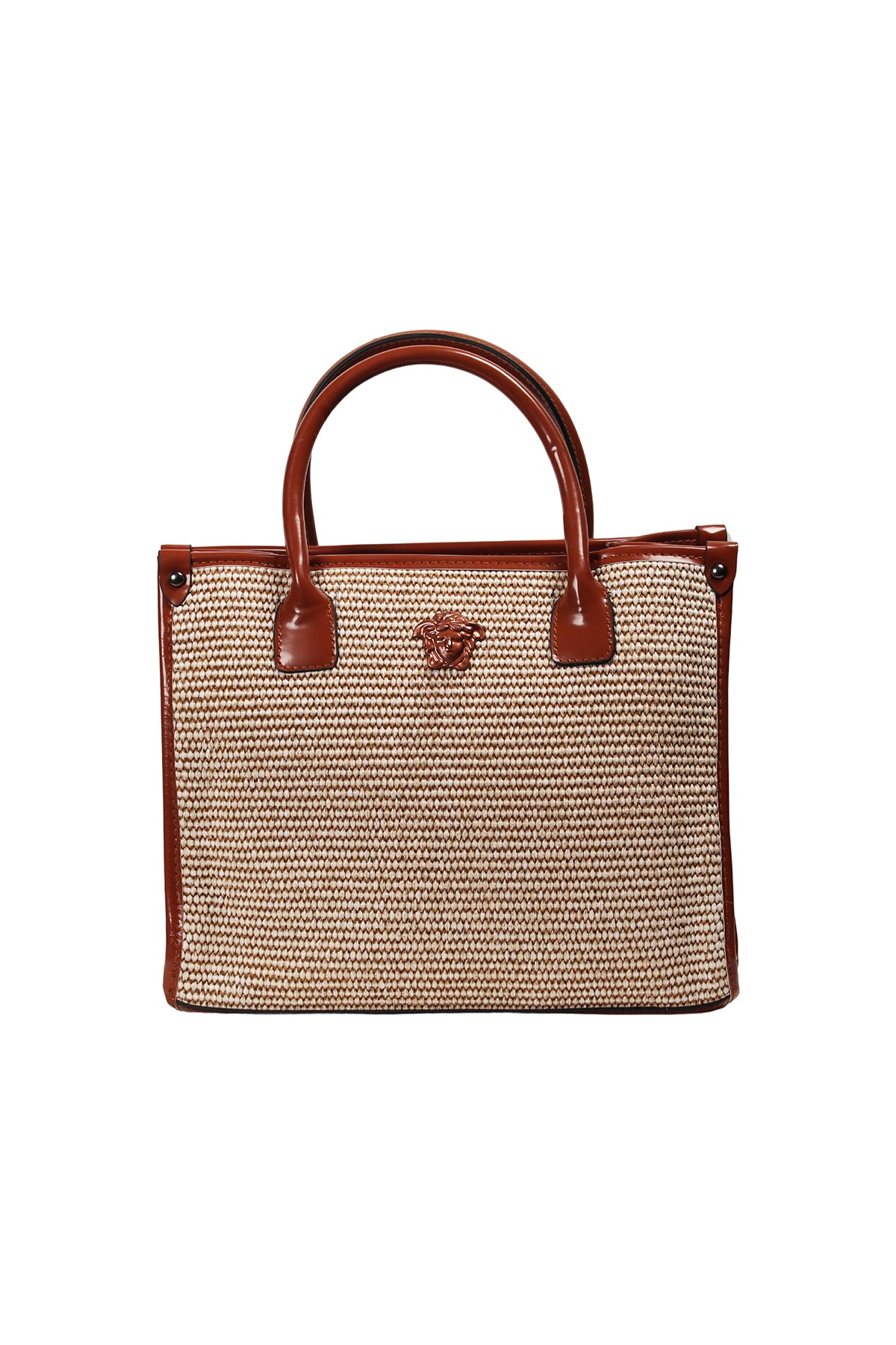 Cognac Medusa Handbag Source