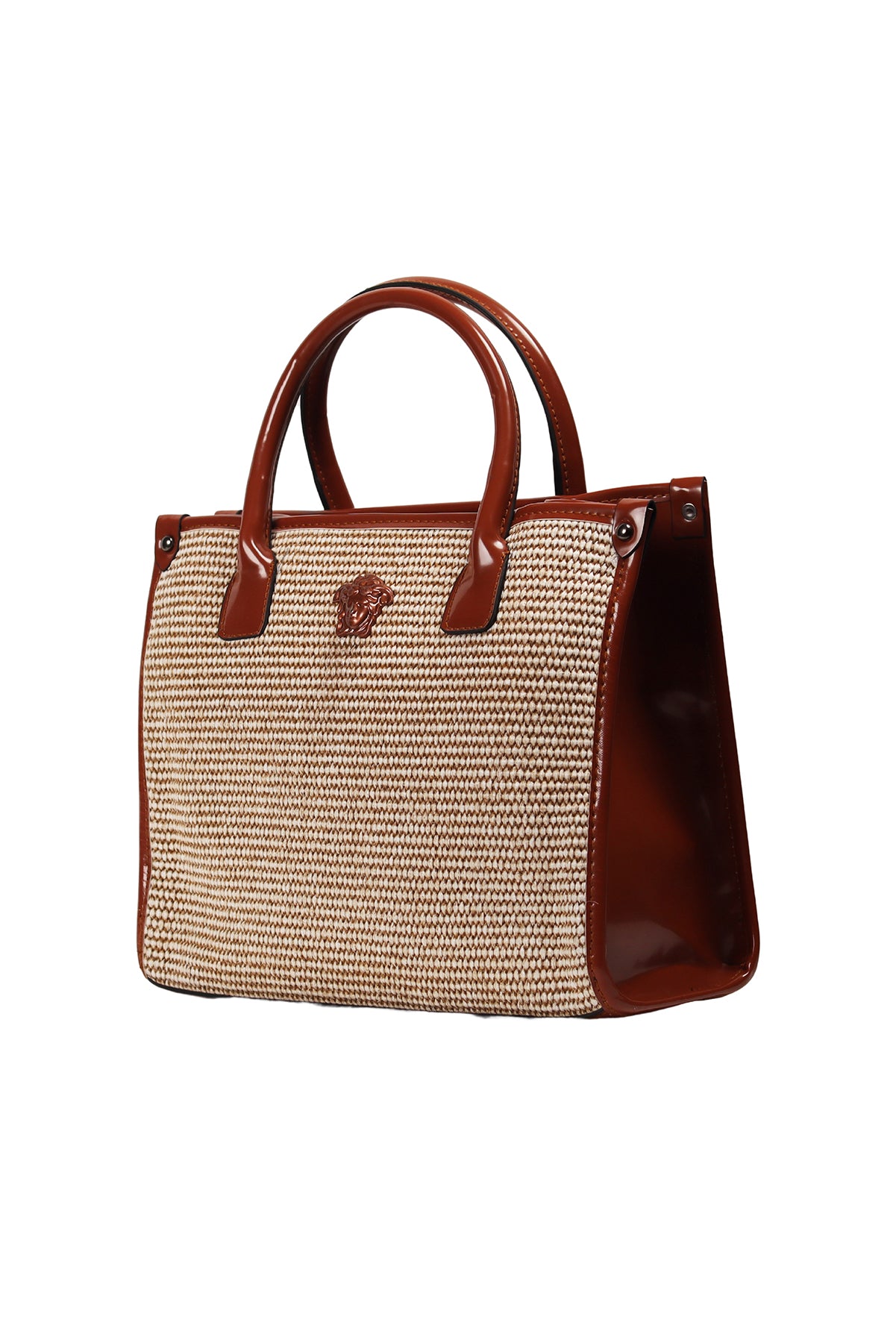 Cognac Medusa Handbag Source