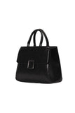 Black Python Bella Structured Handbag Source