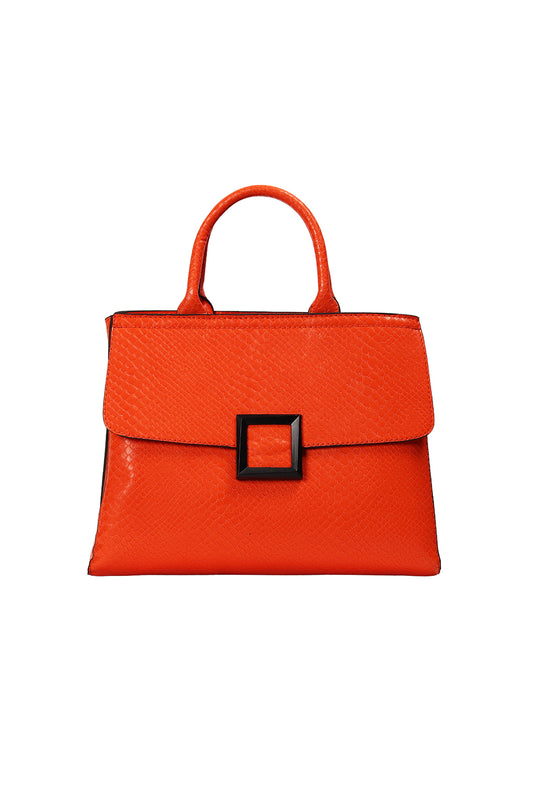 Fiery Orange Python Bella Handbag Source