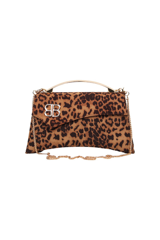 Leopard Gold Handle Clutch Bag Source