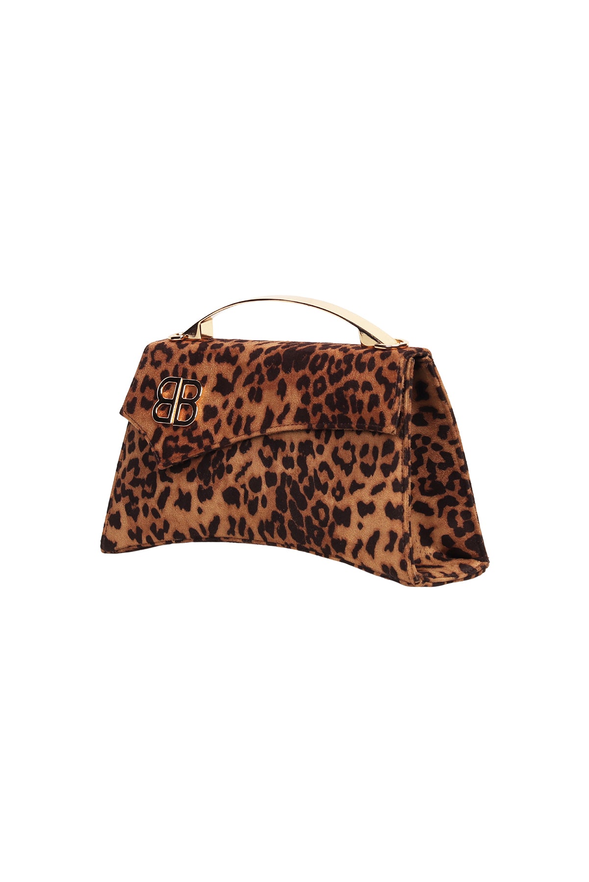 Leopard Gold Handle Clutch Bag Source