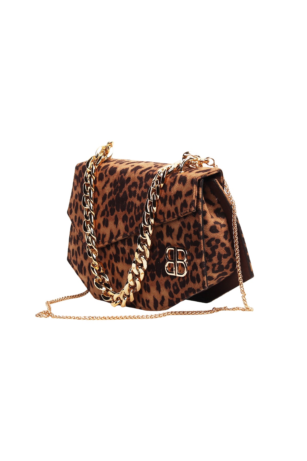 Leopard Velvet Chain Shoulder Bag Source
